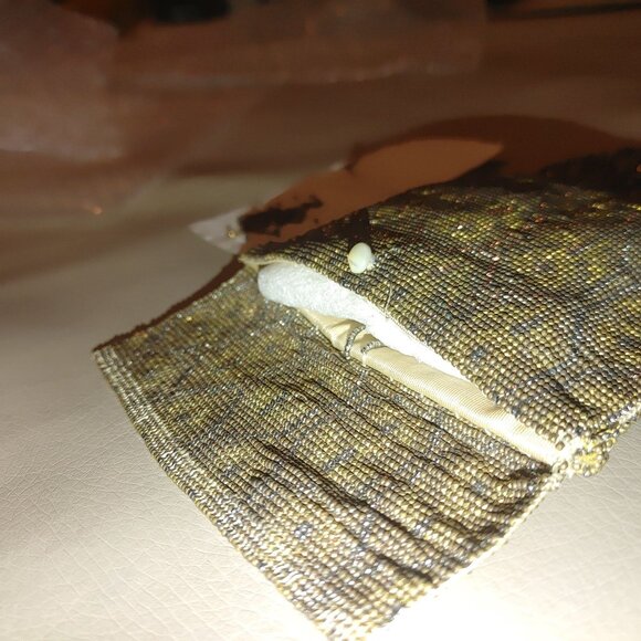 Vintage Beaded Purse Clutch Tassels Snap Closure  Intricate Beadwork - Picture 5 of 10